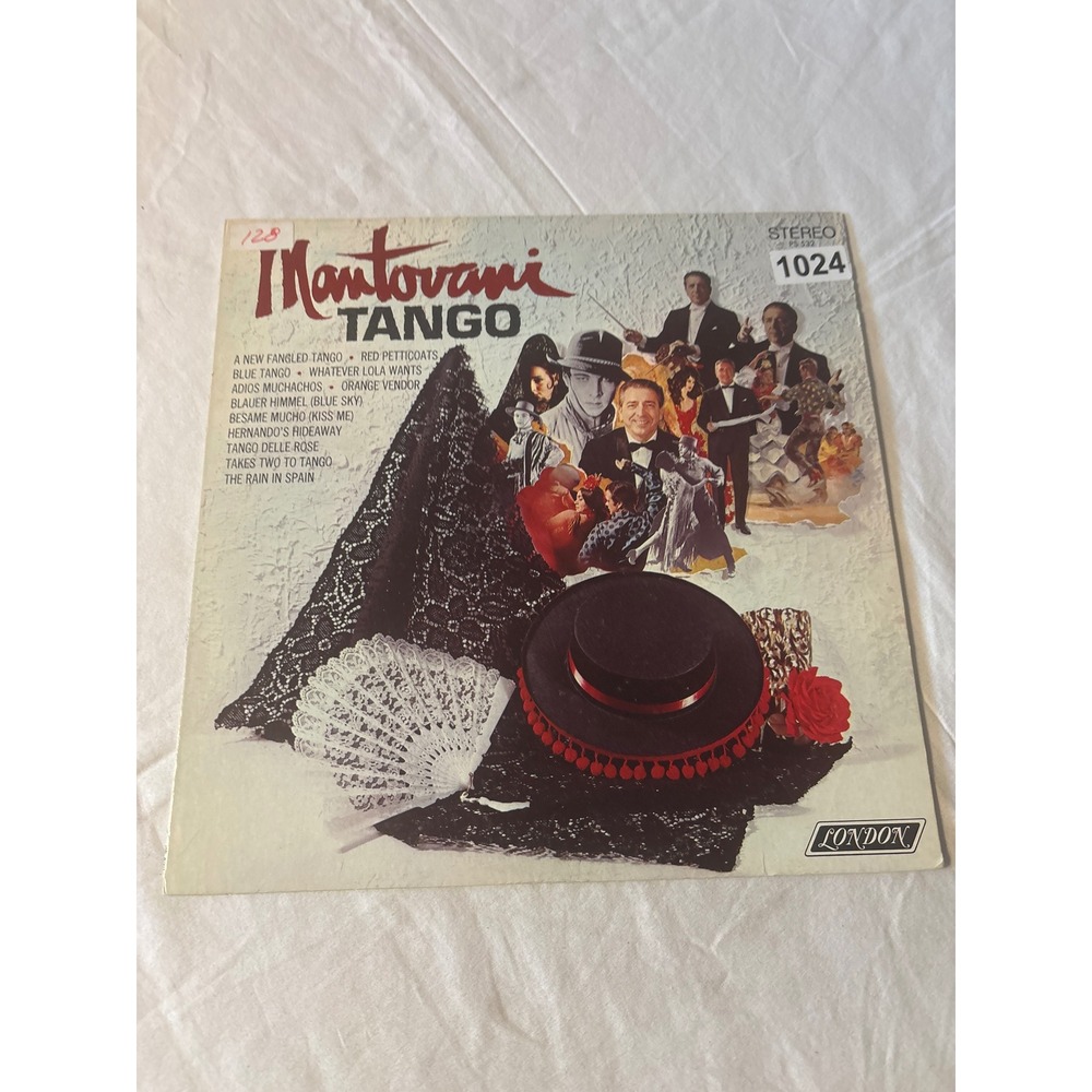 London Mantovani Tango Vinyl LP 12in Black Good Orchestral Easy Listening PS 532